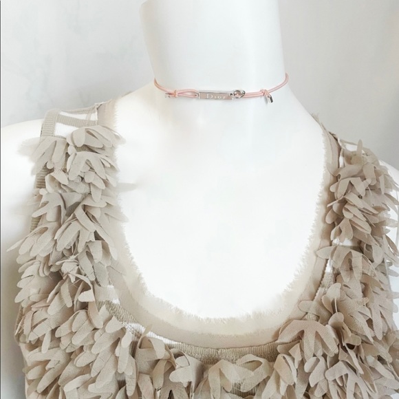Dior Vintage Elastic Piercing Choker Necklace - Picture 3 of 8